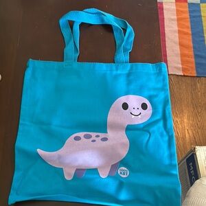 Blue Dinosaur Kids Tote Bag